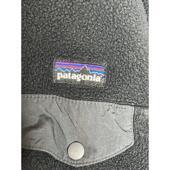 Patagonia T Snap Men's Medium Black Teal Outdoor Fleece Synchilla Pullover - Picture 2 of 10